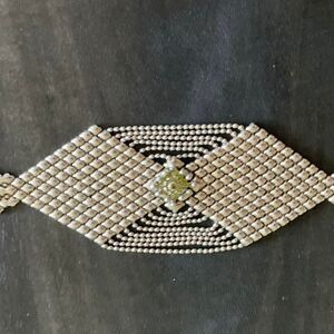 Sergio Gutierrez Silver and Grey Liquid chain bead Bracelet